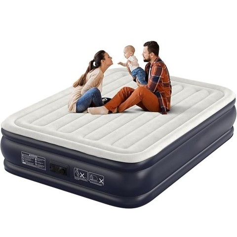 High-Quality Queen Size Waterproof Outdoor Camping Home Inflatable Air Bed Mattress with Thick Padding