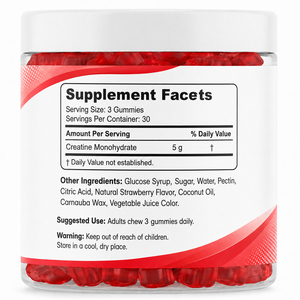 Suplemento Dietético Pre-Entrenamiento, Gomitas de Creatina, Potenciador de Energía y Desarrollo Muscular para Adultos, Creatina Monohidrato - Product Image 6
