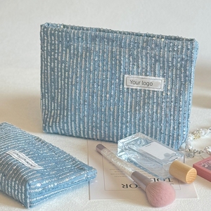 Nuova borsa di moda <span class=keywords><strong>accessori</strong></span> da <span class=keywords><strong>viaggio</strong></span> da <span class=keywords><strong>donna</strong></span> borsa cosmetica con cerniera da toilette Mini marsupio con paillettes borsa per trucco cosmetico - Product Image 5