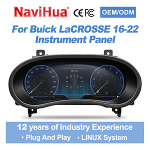 หน้าปัดเรือนไมล์ดิจิตอล LCD รุ่นใหม่ Navihua ระบบ Linux พร้อม Carplay สำหรับรถยนต์ Buick LaCrosse ปี 2016-2022 - Product Image 1
