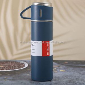 กระติกน้ำสุญญากาศสแตนเลส 304 ขนาด 500 มล. ปรับแต่งได้ ปราศจากสาร BPA พร้อมแก้ว 2 ใบ ชุดของขวัญธุรกิจสำหรับคริสต์มาสและวันรับปริญญา - Product Image 6