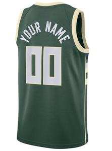 ロゴ刺繍入りジャージロゴ入り新品ミルウォーキー高品質バスケットボールジャージ2024-25 - Product Image 4