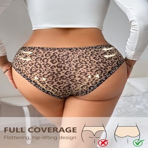 Pantaloni a vita media comodi da donna con stampa leopardata pantaloni a triangolo ad alta elasticità che abbracciano i fianchi nuovo Design <span class=keywords><strong>Sexy</strong></span> - Product Image 3