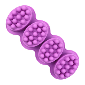 Stampo <span class=keywords><strong>in</strong></span> <span class=keywords><strong>Silicone</strong></span> <span class=keywords><strong>per</strong></span> Sapone e Torte a 4 Scomparti con Foro Singolo, Campione Gratuito dalla Fabbrica 343 - Product Image 5