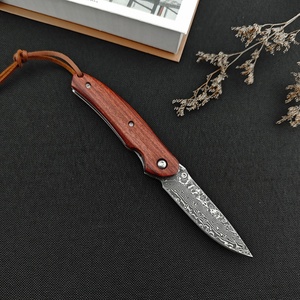 มีดพับขนาดเล็ก Damascus น้ำหนักเบา สำหรับพกพา ใช้งานได้หลากหลาย เหมาะสำหรับกิจกรรมกลางแจ้ง ใช้สำหรับล่าสัตว์ มีดพับ EDC - Product Image 2