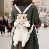 Dropshipping Cadeaux Simulation Ragdoll Chat Poupée Peluche Petite Poupée Poupée Fille Chat Simulé Sac à dos