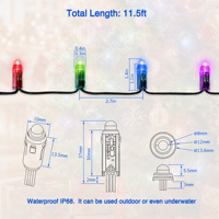 Module LED RVB pleine couleur WS2811 étanche IP68, points lumineux à pixels 5V 12V 12mm, éclairage permanent adressable pour la décoration