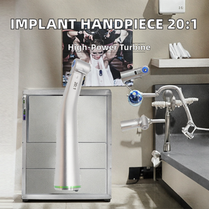 Equipo Dental para Roedores, Implante, Turbina de Baja Velocidad, Contraángulo <span class=keywords><strong>20</strong></span>:<span class=keywords><strong>1</strong></span> con Anillo Verde, Fibra Óptica, Botón de Presión, Cubierta para Cabezal - Product Image 5