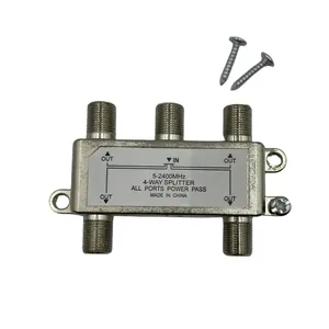 New Type 2G TV Splitter 4 Way F Splitter 1 In 4 Out 5-2500MHz