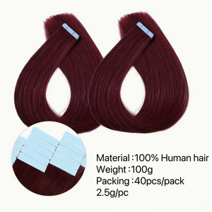 เทปต่อผมแท้ เส้นผมมนุษย์บริสุทธิ์ แบบมองไม่เห็น ไร้รอยต่อ ผมตรง หนา ปลายผมยาว ติดทนนาน ไม่หลุดร่วง ไม่พันกัน สำหรับผู้หญิง - Product Image 5