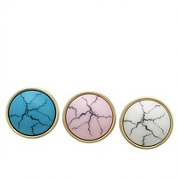 Attache pratique et élégante en métal rond de luxe, lavable en machine, avec perles turquoise, pour cardigans et vestes de tous les jours