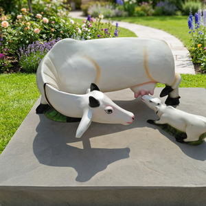 Estatua decorativa de vaca para jardín indio, de fabricante indio - Product Image 1