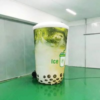 Bouteille de thé au lait gonflable publicitaire personnalisée pour l'extérieur, modèle de tasse de thé au lait gonflable pour événements et expositions