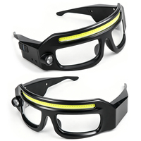 Lunettes LED 30W avec capteur de lumière COB, multifonctionnelles, à commutation entre faisceau court et long, très vendues