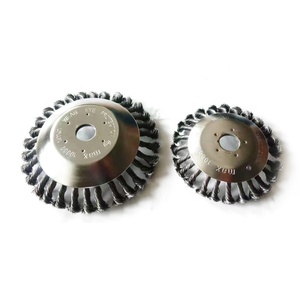 150mm/200mm <span class=keywords><strong>fil</strong></span> d'acier essence hydraulique <span class=keywords><strong>coupe</strong></span>-herbe tête rotative mauvaises herbes débroussailleuse lames pièces universelles tondeuse à gazon jardin - Product Image 1