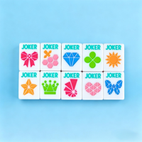 Ensemble de Mahjong américain moderne en acrylique à quatre niveaux de haute qualité, divertissement de luxe avec tuiles de Mahjong gravées.