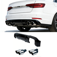 Nouveau diffuseur de pare-chocs arrière sport PNB de haute qualité noir Audi A4 2017-2019 B9 style S4 Facelift à visser avec assistance au stationnement 1 an
