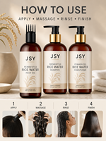 Kit de Soins Capillaires à l'Eau de Riz Fermentée Marque Blanche : Shampoing, Après-Shampoing, Huile Capillaire Nourrissante – Fabricant OEM ODM, Fournisseur en Gros