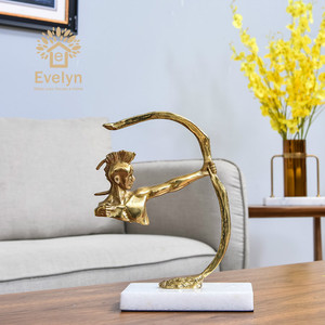 Statue abstraite de l'homme flèche en cuivre, art musical pour <span class=keywords><strong>la</strong></span> <span class=keywords><strong>maison</strong></span> et le jardin, fournitures d'art, décorations en métal pour <span class=keywords><strong>la</strong></span> <span class=keywords><strong>maison</strong></span> - Product Image 2