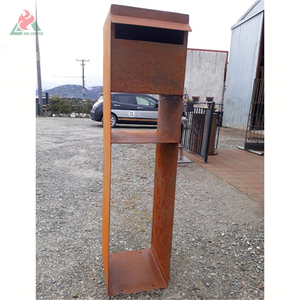 Corten steel post office box rusty letter box mail mailbox private mailbox