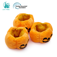 Vente en gros 100% seau à bonbons en peluche recyclé pour enfants, cadeau citrouille, panier d'Halloween, remplissage personnalisé en coton PP