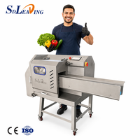RVS commerciële groentesnijmachine, bandsnijder, food grade SUS304 voor het verwerken van salade, kool en bladgroenten