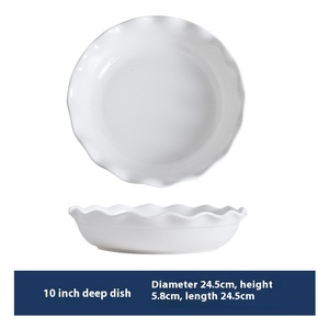 <span class=keywords><strong>Vaisselle</strong></span> <span class=keywords><strong>scandinave</strong></span> transfrontalière, cuisine occidentale de couleur unie, planche en céramique, conception créative d'assiettes profondes en dentelle - Product Image 6