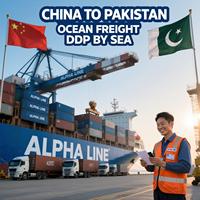 Expédition maritime de la Chine vers le Pakistan, fret maritime EXW FOB DDP DAP FBA, agent d'expédition porte-à-porte par voie maritime avec dédouanement par camion