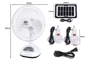 China Makes Cheap 12-inch Portable Rechargeable Solar <b>Fans</b> with Solar Panels and Batteries for Home Use - Product Image 4