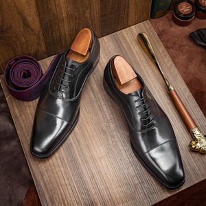 Zapatos de Negocios Transpirables para Hombre, de Piel Sintética, Suaves, con Punta Puntiaguda, con Cordones, que Aumentan la Altura, para Verano y Otoño - Product Image 3