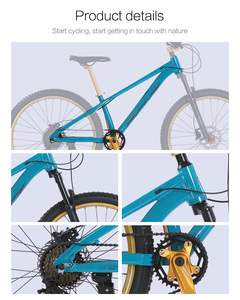 Vélo tout-terrain 26 pouces - Cadre en acier, suspension souple, 27 vitesses, freins à disque hydrauliques, absorption des chocs, léger, étanche - Product Image 6