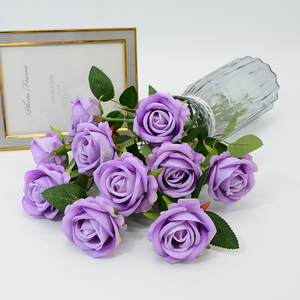 Rosa artificiale di nuova concezione vendita calda prezzo di fabbrica singolo gambo lungo seta matrimonio fiori finti fiori decorativi Rose rami - Product Image 3