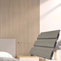 Panneau mural extérieur moderne en WPC - Ignifuge, imperméable, résistant à l'humidité, anticorrosion, résistant au soleil, résistant à l'usure, pour salon et usage domestique