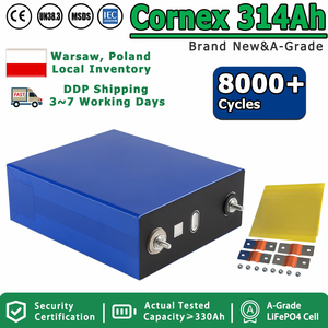 Stock UE DDP Garantie 5 ans Cellule de batterie LiFePO4 3.2V 314Ah 330Ah Grade A Cellules lithium Cornex 8000 cycles pour alimentation de secours - Product Image 1