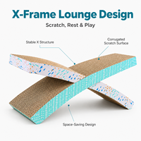 Hamac pour chaton en carton ondulé en forme de X, lit de repos, mobilier d'intérieur pour animaux de compagnie, griffoir pour chat
