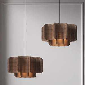 Lámpara de Techo Estilo Wabi-Sabi para <span class=keywords><strong>Restaurante</strong></span> <span class=keywords><strong>Chino</strong></span> Nuevo, Retro, para Sala de Estar, Dormitorio, Casa de Huéspedes, Barra de Bar Zen, Ratán - Product Image 1