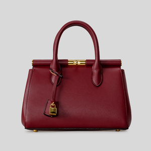 Bolso Tote Clásico de Cuero PU Marrón Oscuro, Bolso de Mano para Mujer con Detalle de Cierre Dorado, Correa Desmontable para el Trabajo y Viajes - Product Image 2