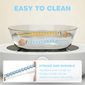 <span class=keywords><strong>Catenella</strong></span> Portaciuccio in Silicone Design Integrato Stile a Cuore per Neonati Maschi e Femmine - Product Image 6