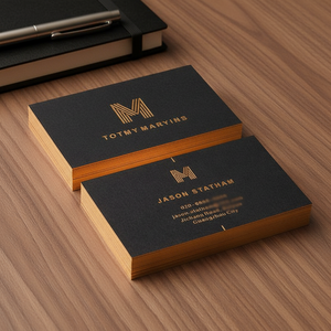 Cartes de visite carrées personnalisées de luxe en papier d'art premium avec gaufrage et vernis sélectif UV pour la promotion des petites entreprises et l'usage quotidien en bureau - Product Image 3