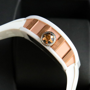 Best Selling High Quality Custom Luxury <b>Watch</b> White Ceramic <b>Watch</b> <b>Rubber</b> Strap Business Men's High-end Wristwatch - Product Image 4