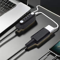 Câble de charge magnétique 2-en-1 pour montre connectée, type C, en PVC, charge rapide 1A, compatible 2 broches