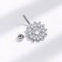 Punk estilo fresco girasol curvo ombligo uñas moda cuerpo Piercing joyería para mujer aleación Material ombligo anillo