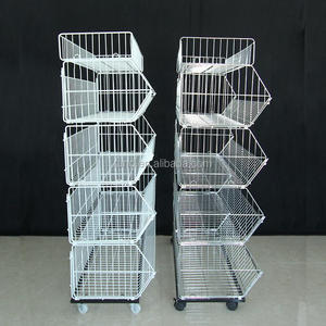 RD kim loại snack Rack hiển thị một mặt cửa hàng lưới kệ với Giỏ dây là viết tắt của siêu thị đồ ăn nhẹ lưu trữ - Product Image 2