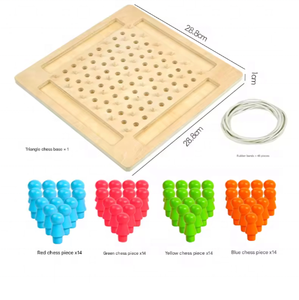 <span class=keywords><strong>Juego</strong></span> de Mesa de Ajedrez de Madera con Forma de Triángulo para Interiores, Juguete Creativo de Cuerda de Goma para Niños y Adultos, Ejercicio de Reacción Rápida - Product Image 5