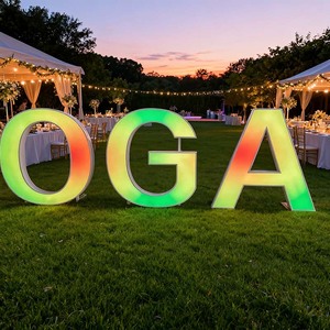 Insegna al Neon RGB Autoportante, Lettere Giganti in Metallo Personalizzate, Luci per Feste, Lettere al Neon con Supporto, Insegne Illuminate - Product Image 6