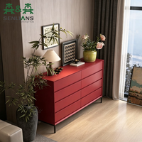 Commode de luxe à 8 tiroirs SLS, design européen, en bois massif, meuble de chambre pour la maison et l'hôtel, prix usine