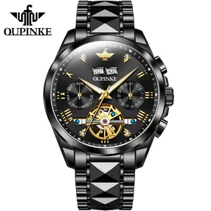 OUPINKE 3186 OEM Men Wristwatch Waterproof Top Brand Luxury Sport Watch Men Rose Gold Automatic mechanical mens wrist watch