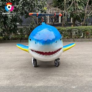 Manège extérieur en forme de requin, voiture robot électrique pour enfants, idéal pour parcs à thème, centres commerciaux et aires de jeux commerciales - Product Image 4