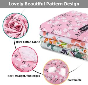 ผ้าพันคอสุนัข Gofshy 4 ชิ้น ผ้าพันคอแบบผูก ผ้าพันคอพิมพ์ลายดอกไม้ สีชมพู สีเขียว สีส้ม ขนาด 18 นิ้ว สำหรับสุนัขพันธุ์กลางและใหญ่ สำหรับสุนัขเพศเมีย ฤดูหนาว - Product Image 3