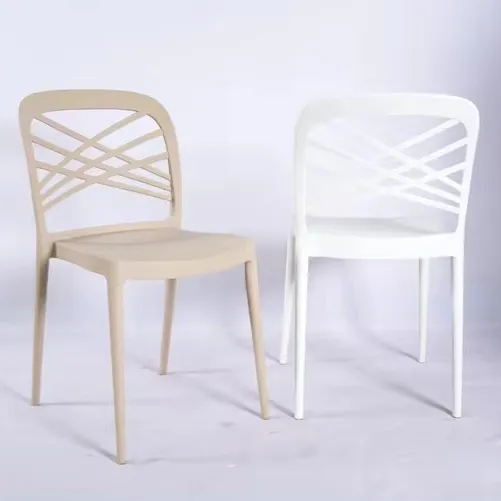 Modern populer baru ruang makan Furniture restoran rekreasi Stackable makan PP kursi plastik